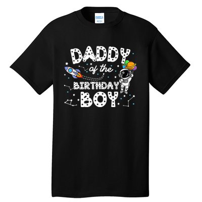 Dad of the Birthday Astronaut Boy Space Theme Birthday Gift Tall T-Shirt