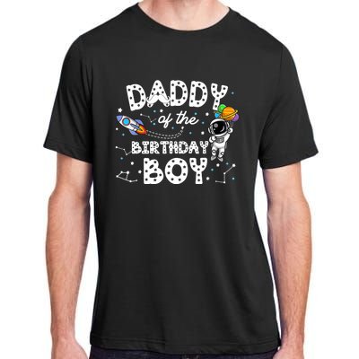 Dad of the Birthday Astronaut Boy Space Theme Birthday Gift Adult ChromaSoft Performance T-Shirt