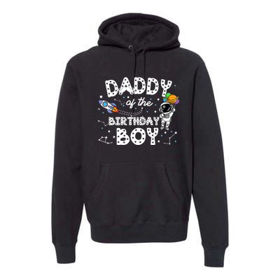 Dad of the Birthday Astronaut Boy Space Theme Birthday Gift Premium Hoodie