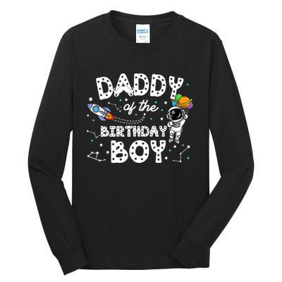 Dad of the Birthday Astronaut Boy Space Theme Birthday Gift Tall Long Sleeve T-Shirt