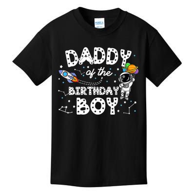 Dad of the Birthday Astronaut Boy Space Theme Birthday Gift Kids T-Shirt