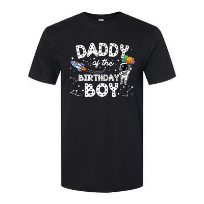 Dad of the Birthday Astronaut Boy Space Theme Birthday Gift Softstyle CVC T-Shirt