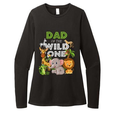 Dad Of The Wild One Zoo Birthday Safari Jungle Animal Womens CVC Long Sleeve Shirt