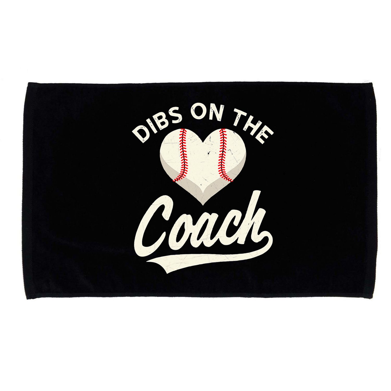 Dibs On The Coach Baseball Funny Baseball Coach Gifts Microfiber Hand Towel