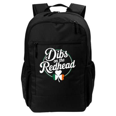 Dibs On The Redhead St Patricks Day Drinking Shamrock Leaf Flag Daily Commute Backpack