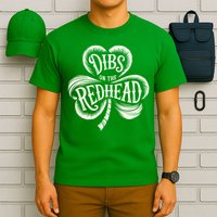 Dibs On The Redhead St Patricks Day Drinking Shamrock T-Shirt