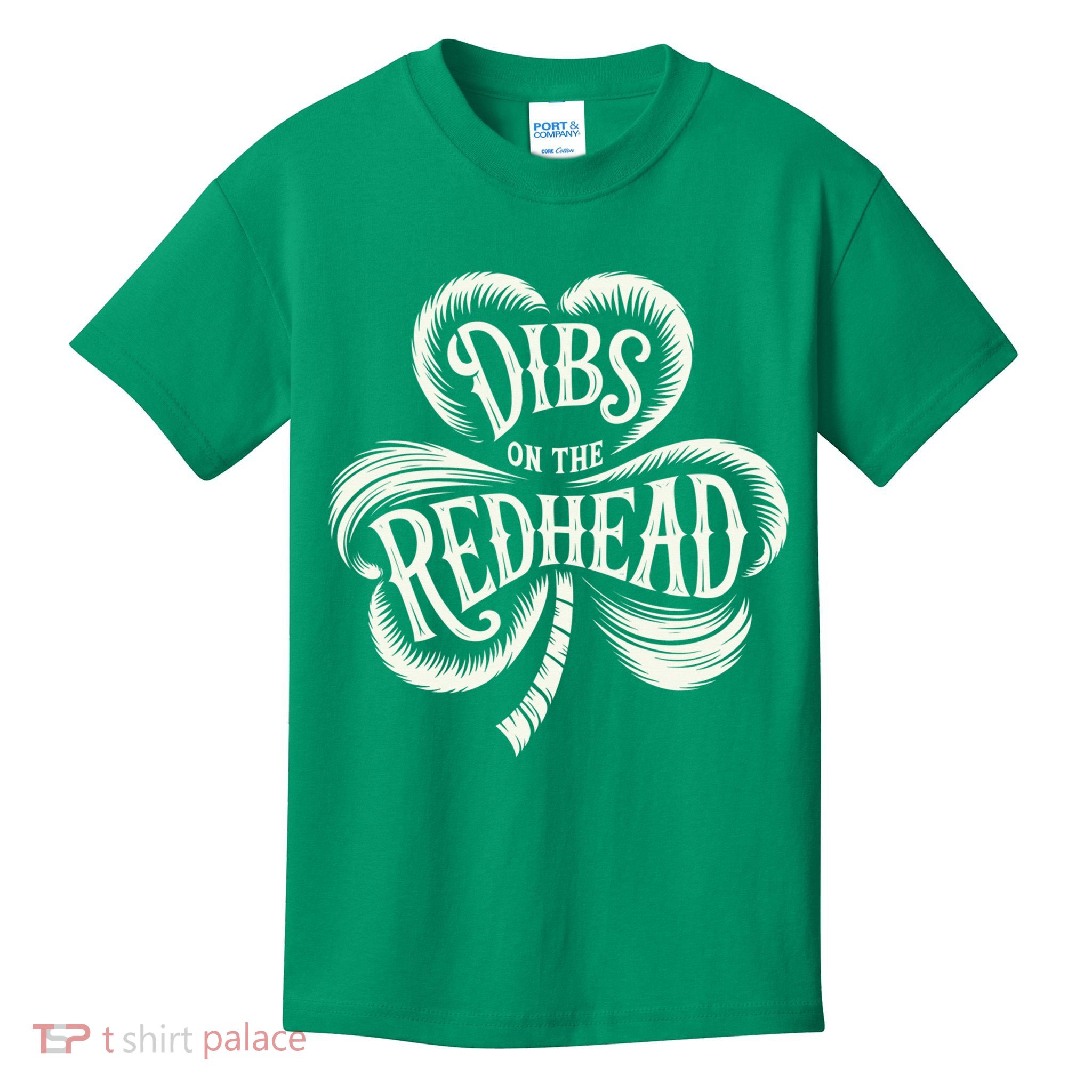 Dibs On The Redhead St Patricks Day Drinking Shamrock Kids T-Shirt