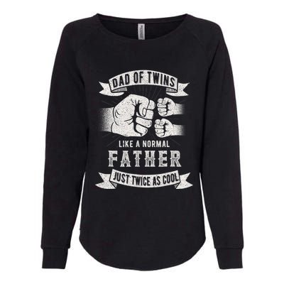 Dad Of Twins Dad Father's Day New Dad To Be Expecting Womens California Wash Sweatshirt