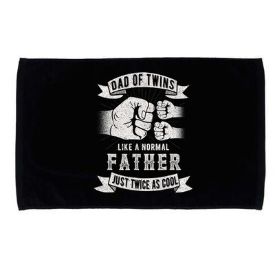 Dad Of Twins Dad Father's Day New Dad To Be Expecting Microfiber Hand Towel