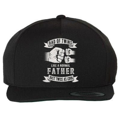 Dad Of Twins Dad Father's Day New Dad To Be Expecting Wool Snapback Cap