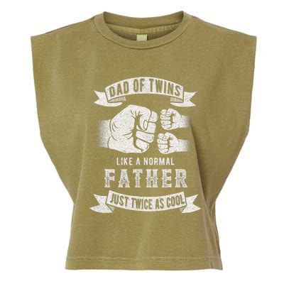 Dad Of Twins Dad Father's Day New Dad To Be Expecting Garment-Dyed Women's Muscle Tee