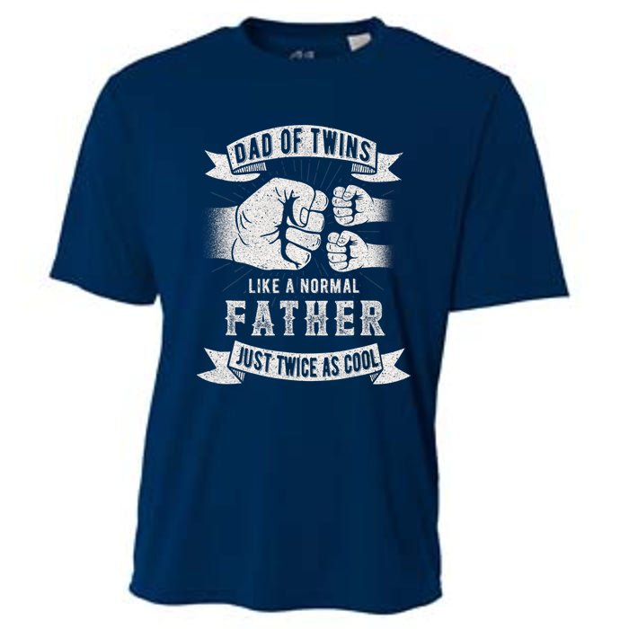 Dad Of Twins Dad Father's Day New Dad To Be Expecting Cooling Performance Crew T-Shirt