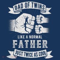Dad Of Twins Dad Father's Day New Dad To Be Expecting Full-Length Apron With Pockets
