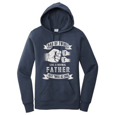 Dad Of Twins Dad Father's Day New Dad To Be Expecting Women's Pullover Hoodie