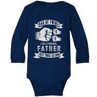 Dad Of Twins Dad Father's Day New Dad To Be Expecting Baby Long Sleeve Bodysuit