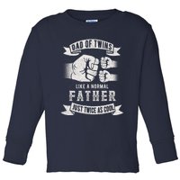 Dad Of Twins Dad Father's Day New Dad To Be Expecting Toddler Long Sleeve Shirt