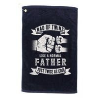 Dad Of Twins Dad Father's Day New Dad To Be Expecting Platinum Collection Golf Towel