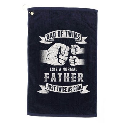 Dad Of Twins Dad Father's Day New Dad To Be Expecting Platinum Collection Golf Towel