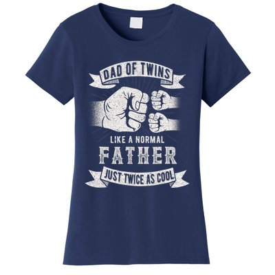 Dad Of Twins Dad Father's Day New Dad To Be Expecting Women's T-Shirt