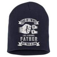 Dad Of Twins Dad Father's Day New Dad To Be Expecting Short Acrylic Beanie