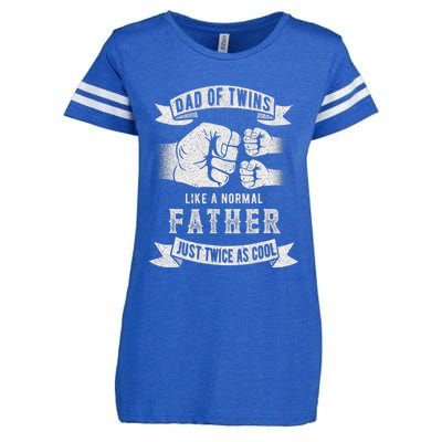 Dad Of Twins Dad Father's Day New Dad To Be Expecting Enza Ladies Jersey Football T-Shirt