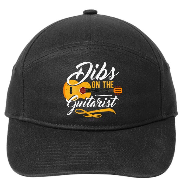 Dibs On The Guitarist Guitar Player Wife Girlfriend 7-Panel Snapback Hat