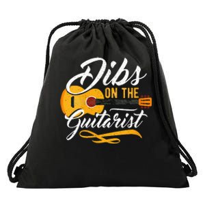 Dibs On The Guitarist Guitar Player Wife Girlfriend Drawstring Bag