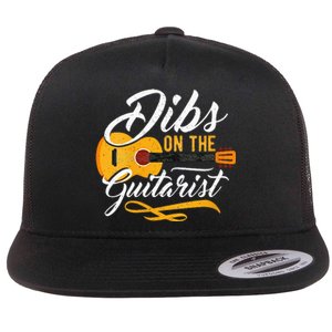 Dibs On The Guitarist Guitar Player Wife Girlfriend Flat Bill Trucker Hat