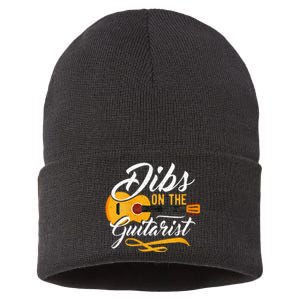 Dibs On The Guitarist Guitar Player Wife Girlfriend Sustainable Knit Beanie