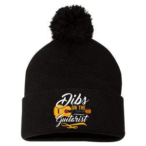 Dibs On The Guitarist Guitar Player Wife Girlfriend Pom Pom 12in Knit Beanie