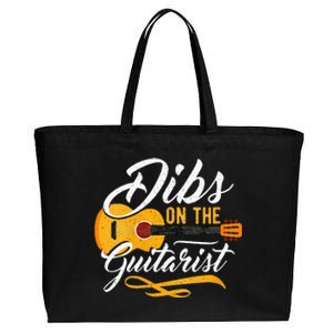 Dibs On The Guitarist Guitar Player Wife Girlfriend Cotton Canvas Jumbo Tote