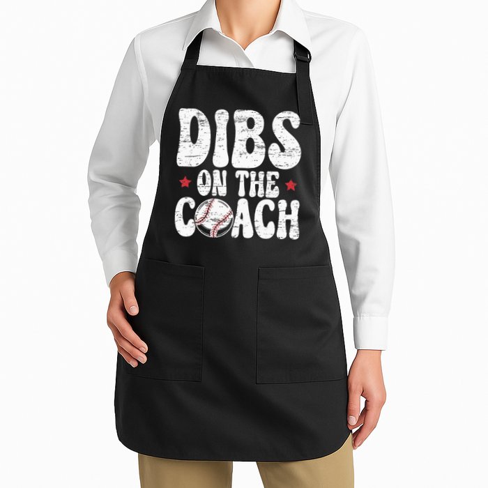 Dibs On The Coach Design For Baseball Coach Girlfriend Apron
