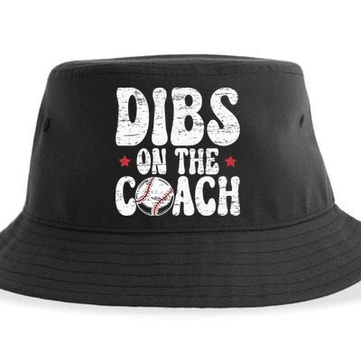 Dibs On The Coach Design For Baseball Coach Girlfriend Sustainable Bucket Hat