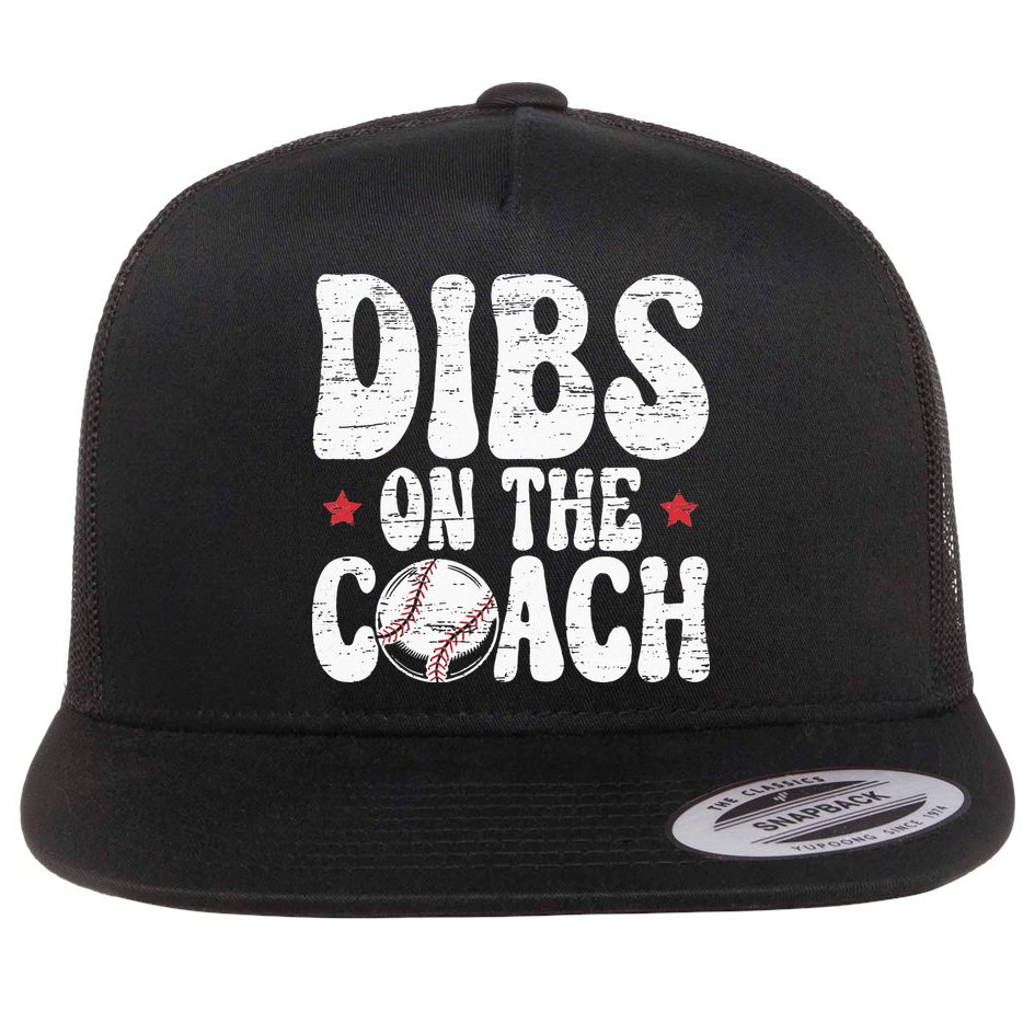 Dibs On The Coach Design For Baseball Coach Girlfriend Flat Bill Trucker Hat