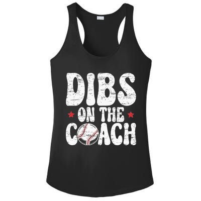 Dibs On The Coach Design For Baseball Coach Girlfriend Ladies PosiCharge Competitor Racerback Tank