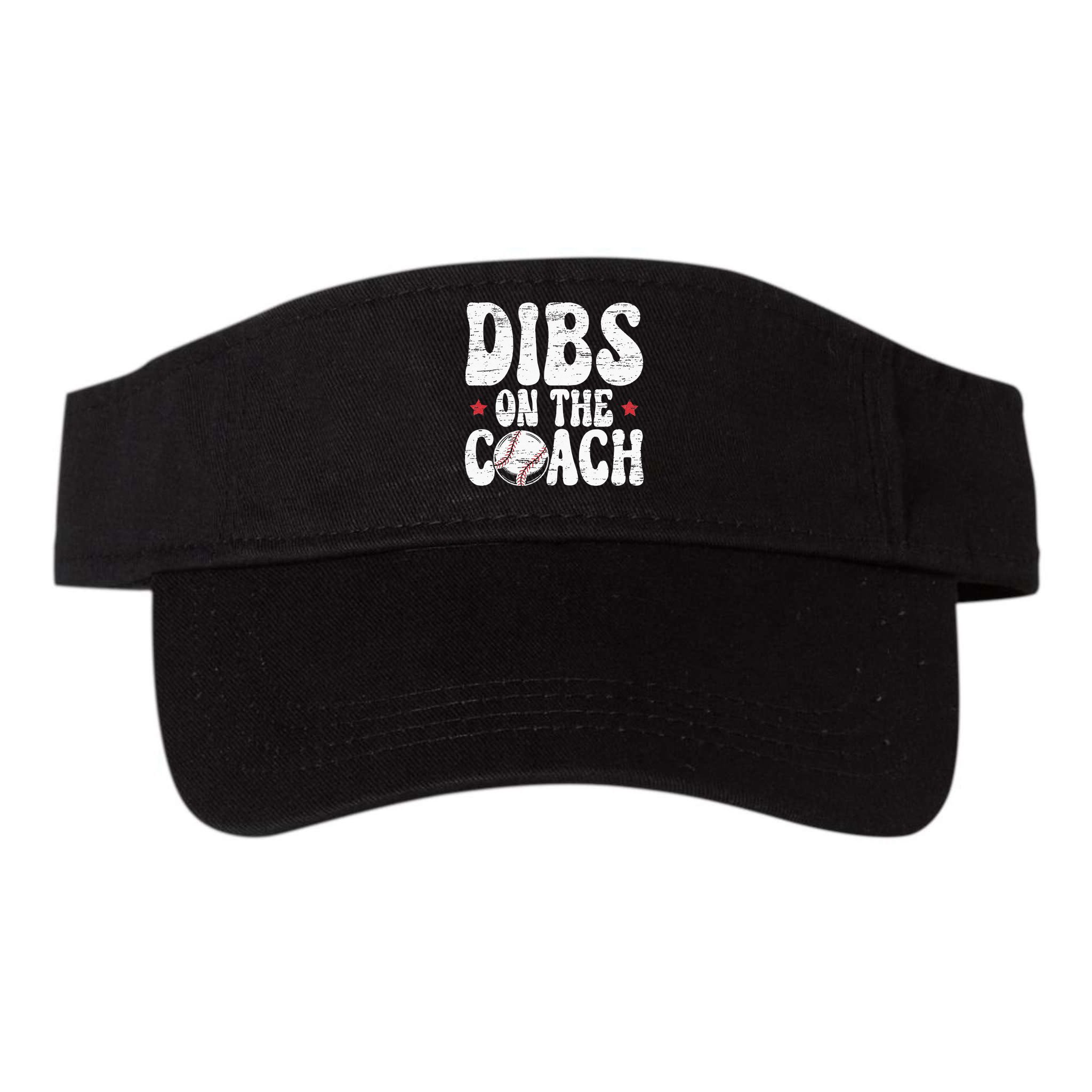 Dibs On The Coach Design For Baseball Coach Girlfriend Visor