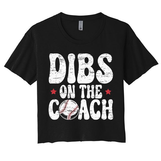 Dibs On The Coach Design For Baseball Coach Girlfriend Crop Top