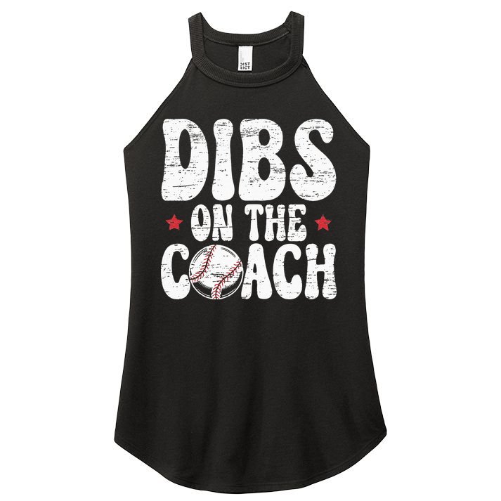 Dibs On The Coach Design For Baseball Coach Girlfriend Women's Perfect Tri Rocker Tank