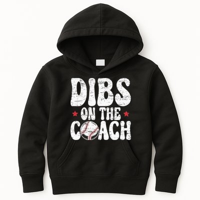 Dibs On The Coach Design For Baseball Coach Girlfriend Kids Hoodie