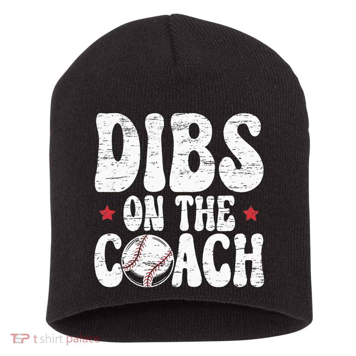 Dibs On The Coach Design For Baseball Coach Girlfriend Short Acrylic Beanie