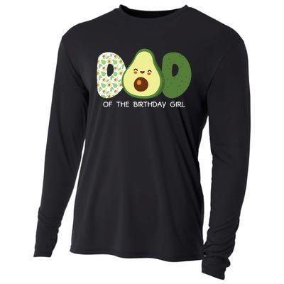 Dad Of The Birthday For Girl Avocado Dad Theme Birthday Cooling Performance Long Sleeve Crew