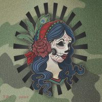 Day Of The Dead Girl With Flower Graphic Legacy Tie Dye Trucker Hat