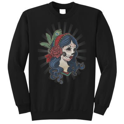 Day Of The Dead Girl With Flower Graphic Sweatshirt