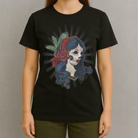 Day Of The Dead Girl With Flower Graphic T-Shirt