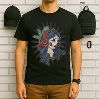 Day Of The Dead Girl With Flower Graphic T-Shirt