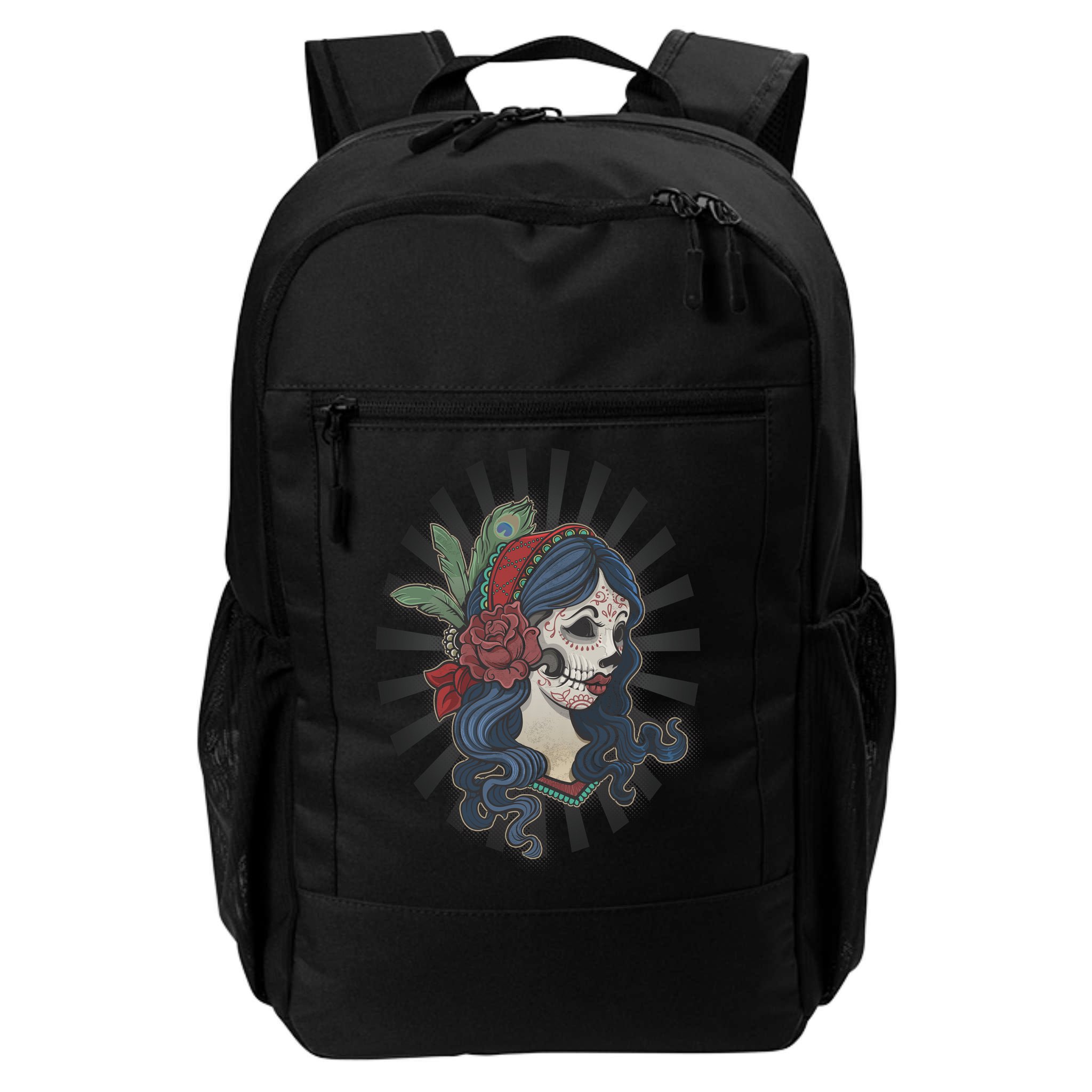 Day Of The Dead Girl With Flower Graphic Backpack