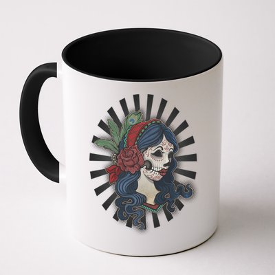 Day Of The Dead Girl With Flower Graphic Mug