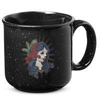 Day Of The Dead Girl With Flower Graphic 15oz Campfire Ceramic Mug
