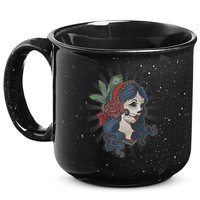 Day Of The Dead Girl With Flower Graphic 15oz Campfire Ceramic Mug