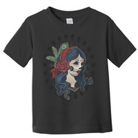 Day Of The Dead Girl With Flower Graphic Toddler T-Shirt